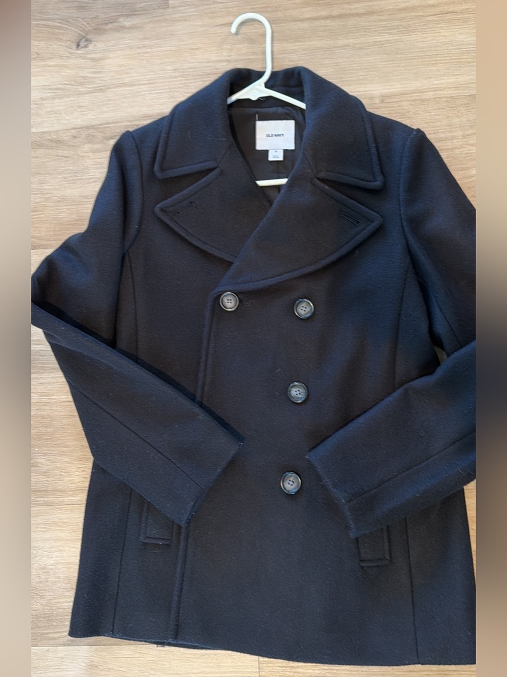 Old Navy Navy Blue Double-Breasted Peacoat